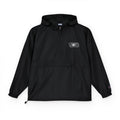The VOID-Packable Anorak Jacket — Black Floral Chest Print