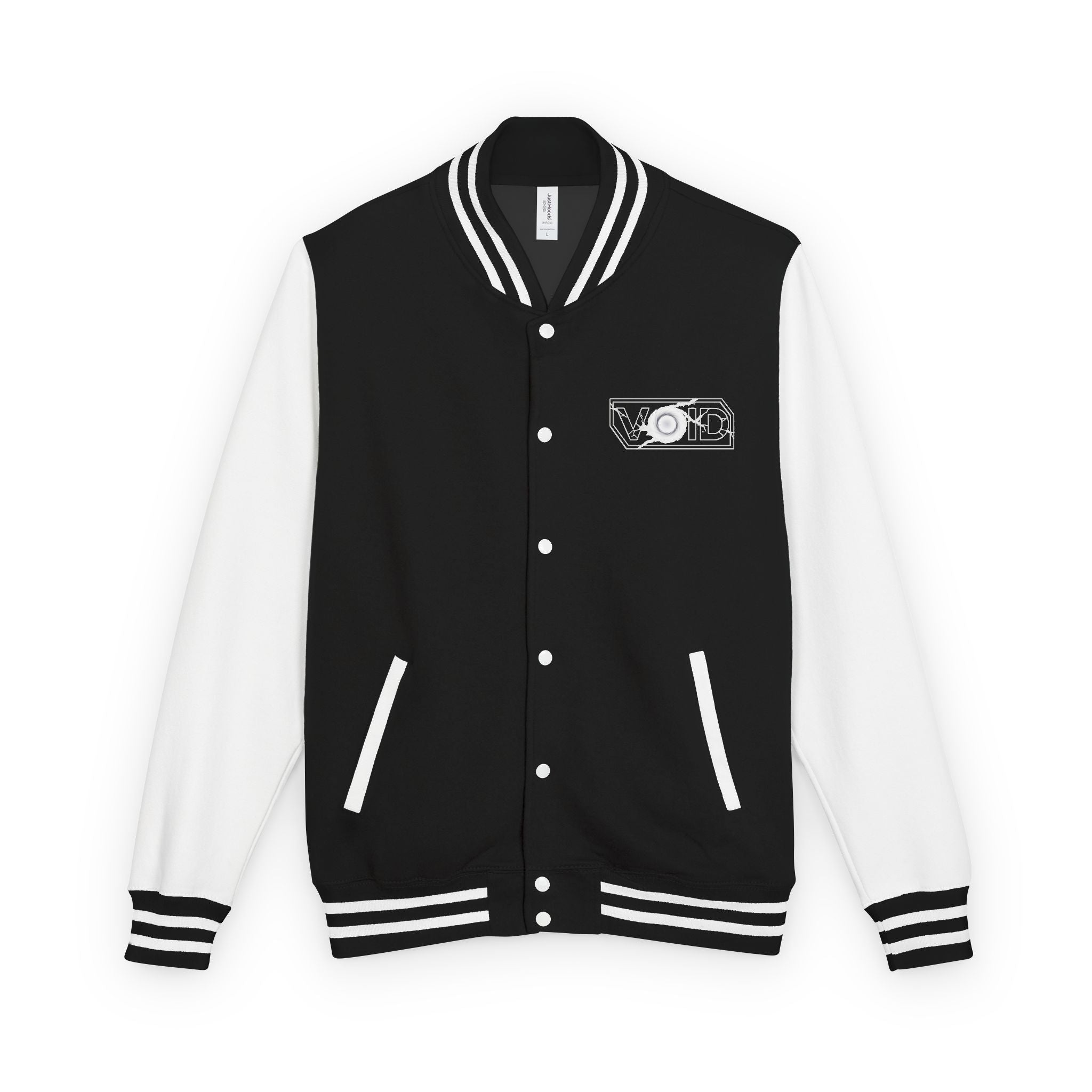 The VOID Jacket — Retro Cassette Tape Graphic Varsity Jacket