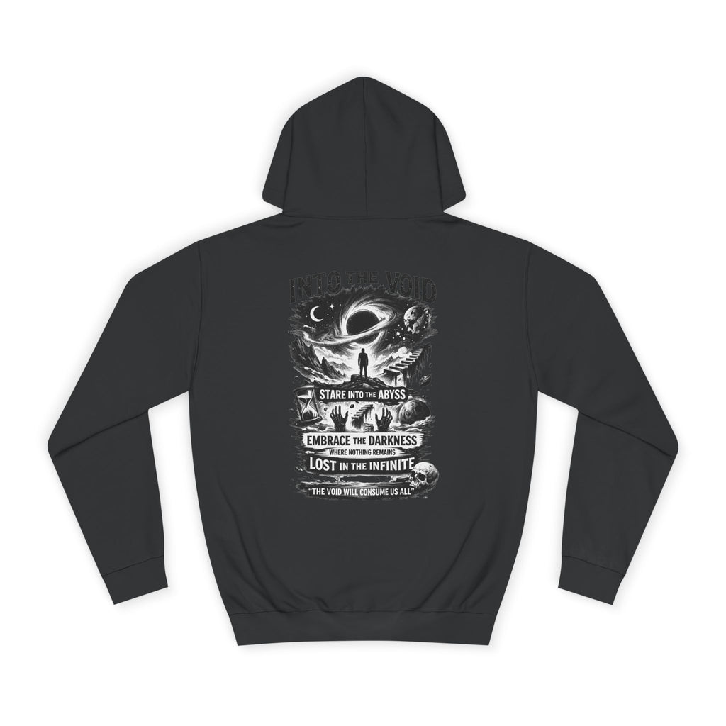 Into The Void Hoodie — Cosmic Skull Graphic College Hoodie