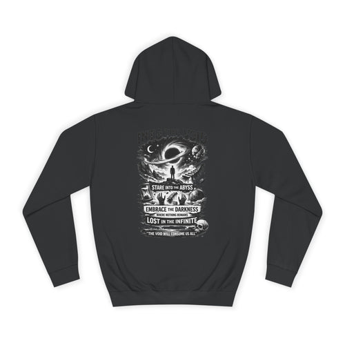 Into The Void Hoodie — Cosmic Skull Graphic College Hoodie