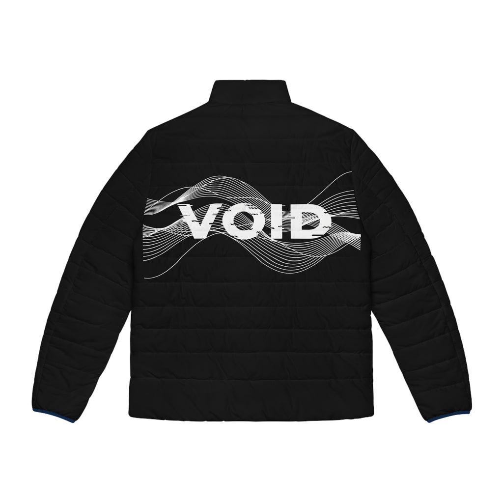 Void - Puffer Jacket — Men's Black Quilted Coat with 'VOID' Graphic