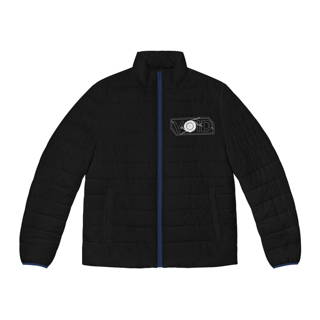 Void - Puffer Jacket — Men's Black Quilted Coat with 'VOID' Graphic
