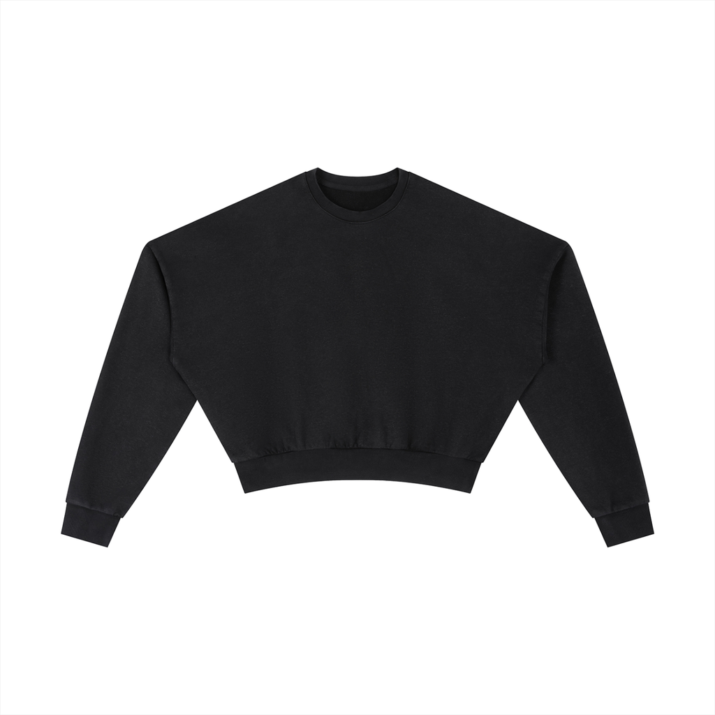 >> SINDHI NOIR<< - Vintage Washed Cropped Sweatshirt