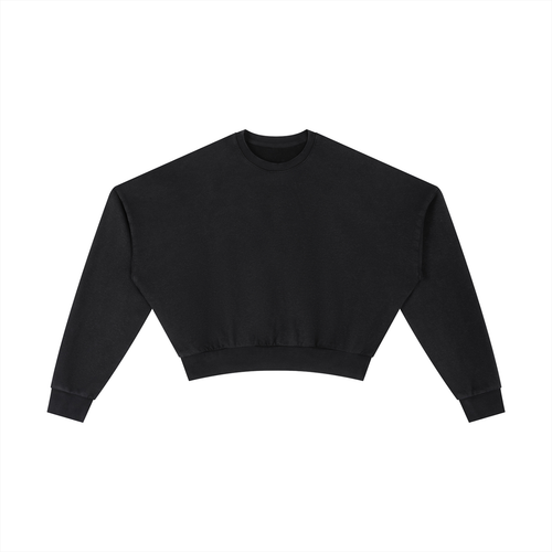 >> SINDHI NOIR<< - Vintage Washed Cropped Sweatshirt