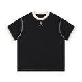 NOIR LINE - Contrast-Stitched Cotton T-Shirt