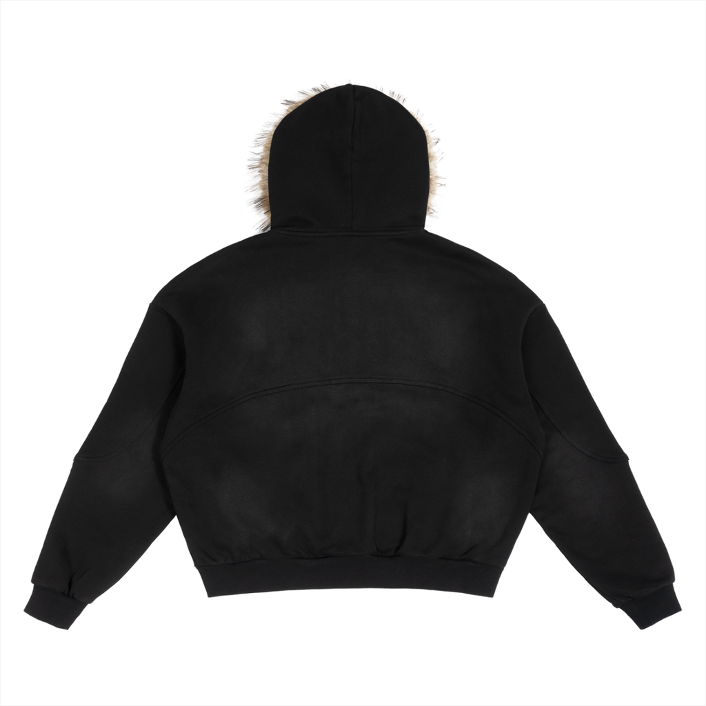 Solar Fade-Detachable Fur Hoodie