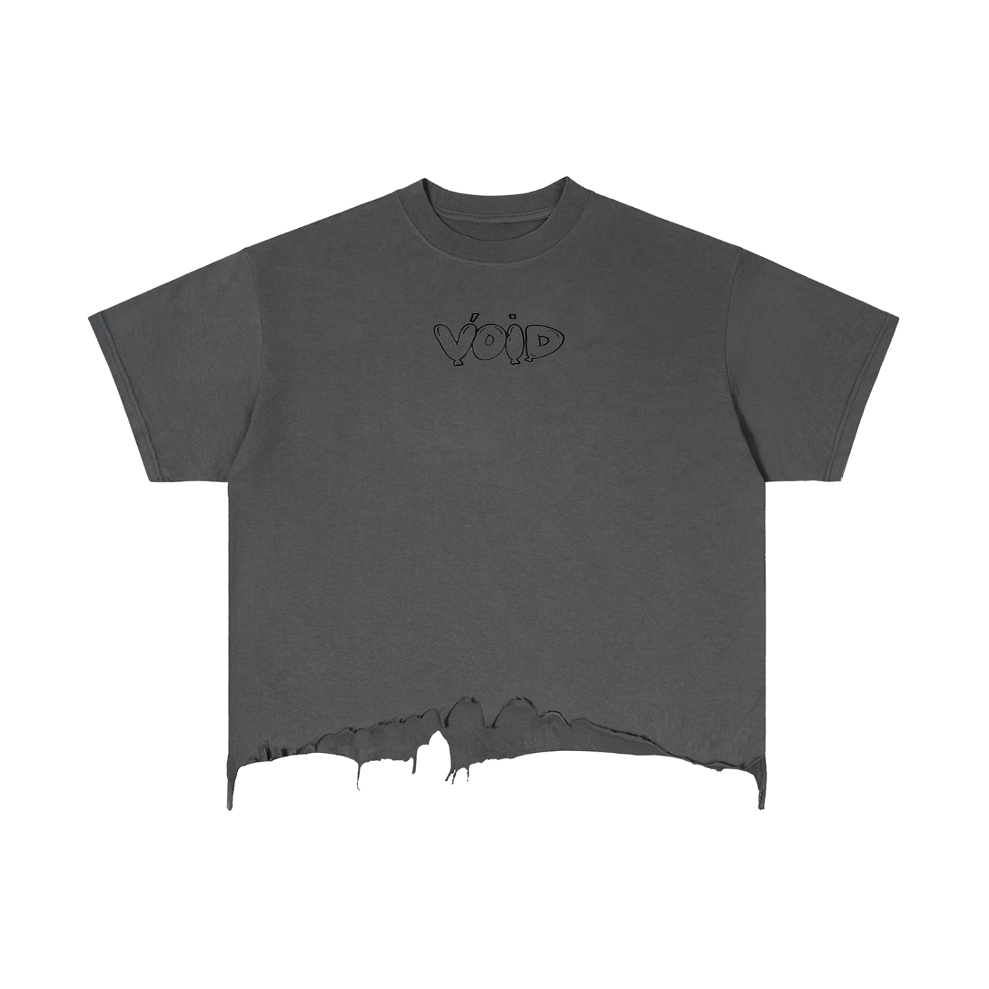Dead Thread-Vintage Wash Boxy Distressed Hem T-Shirt