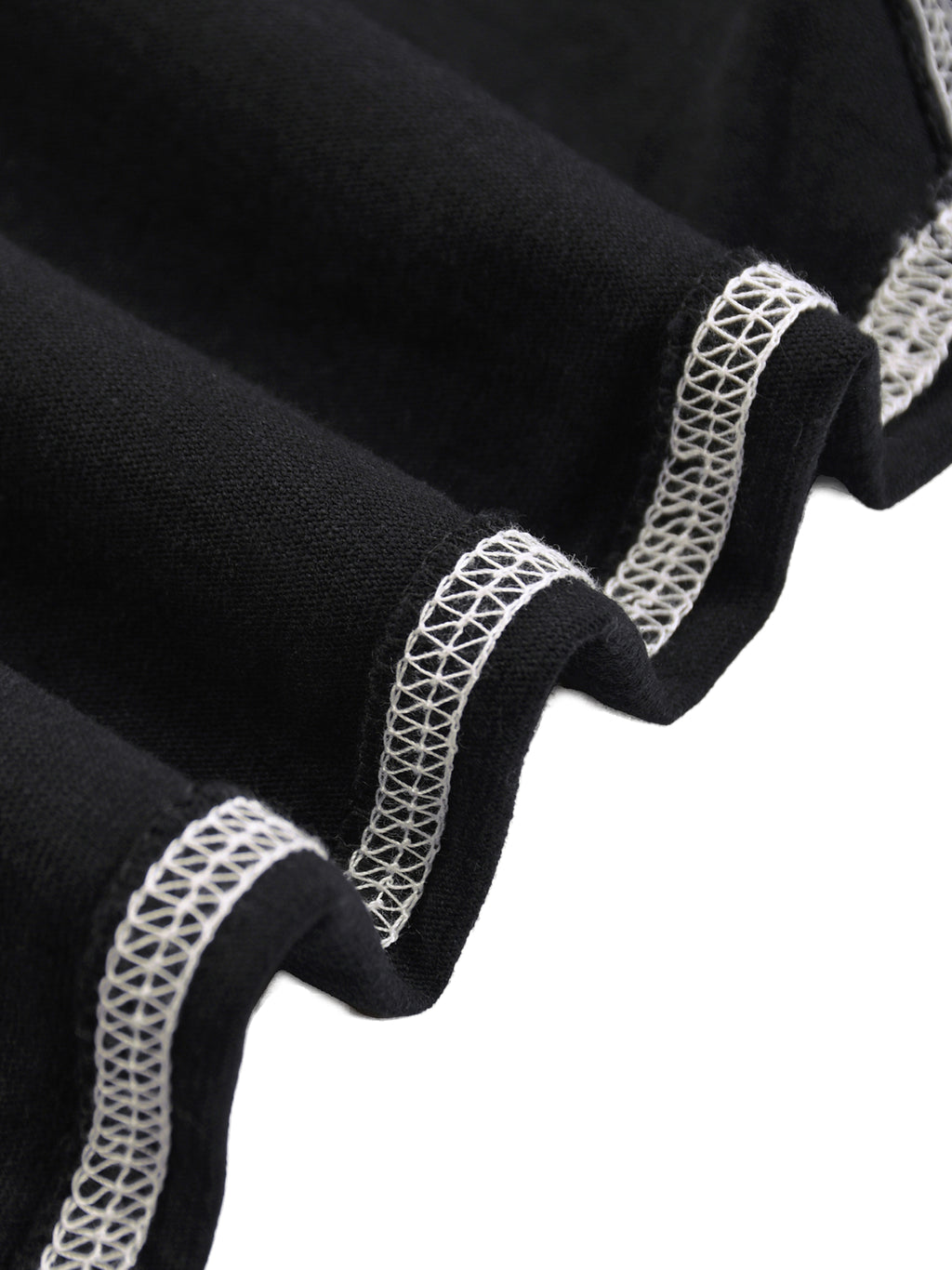 NOIR LINE - Contrast-Stitched Cotton T-Shirt