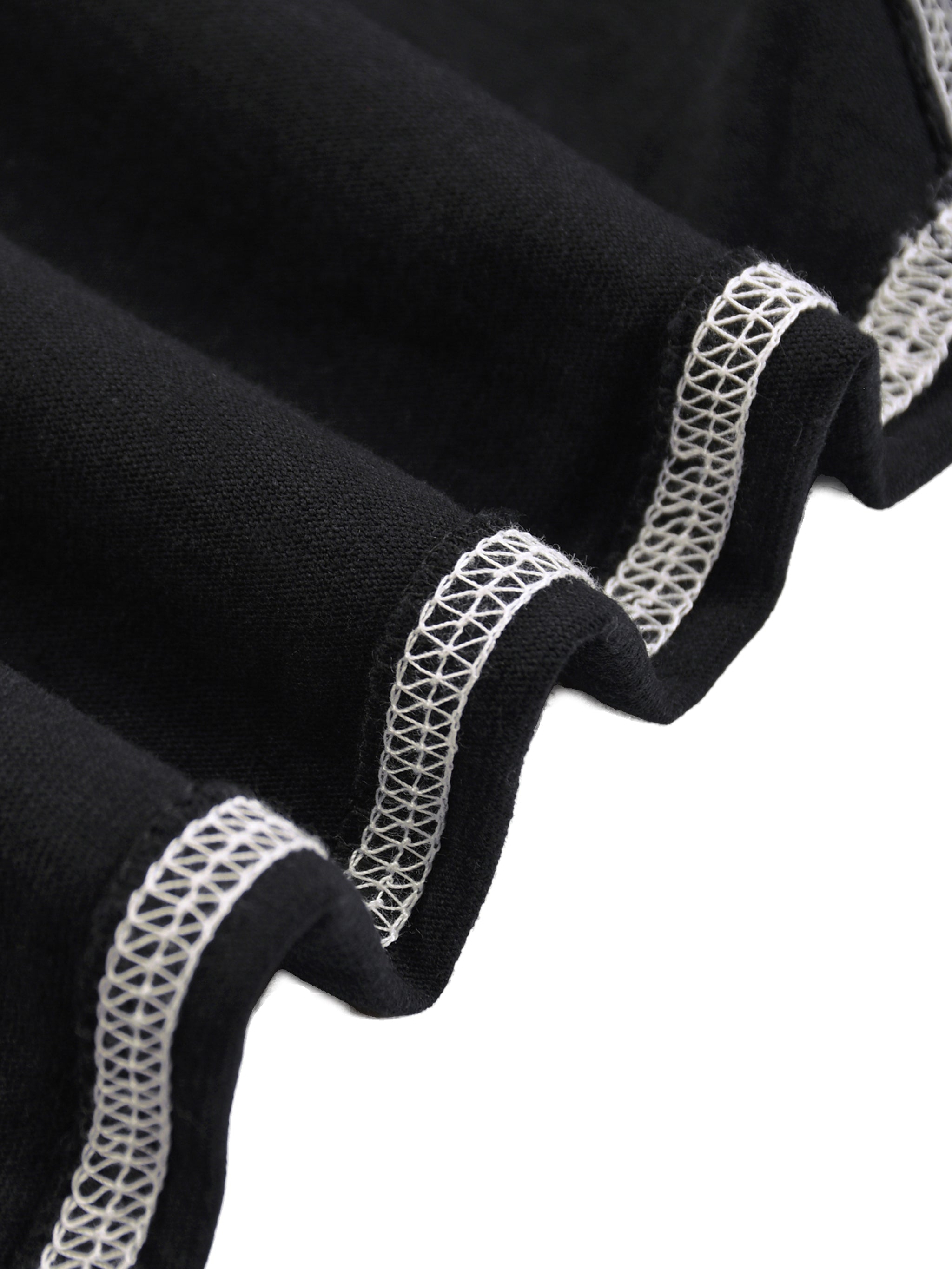 NOIR LINE - Contrast-Stitched Cotton T-Shirt