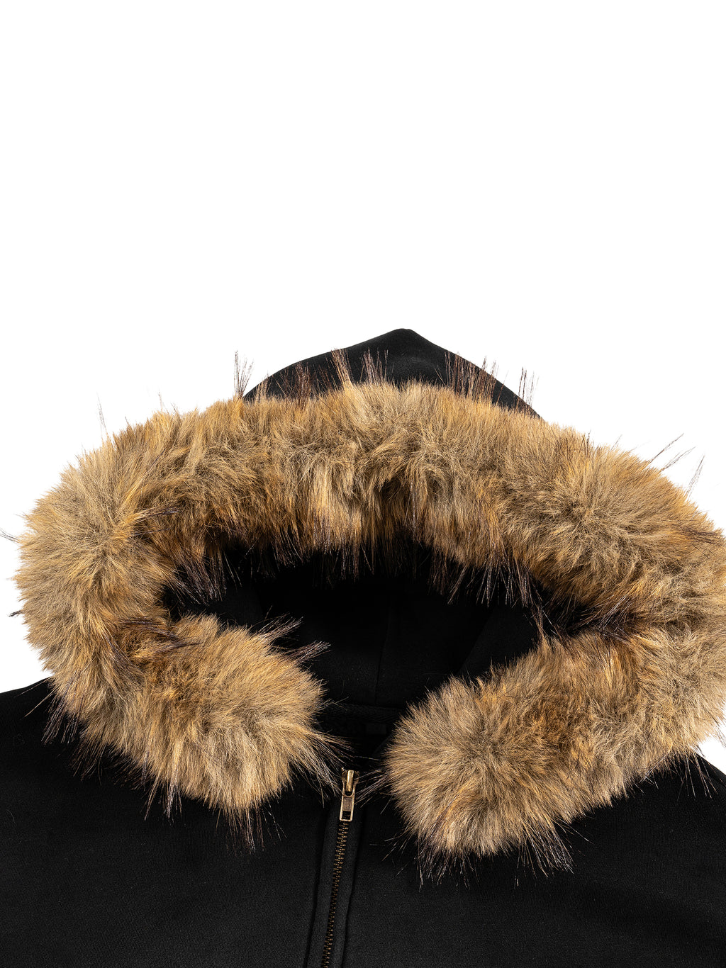 Solar Fade-Detachable Fur Hoodie